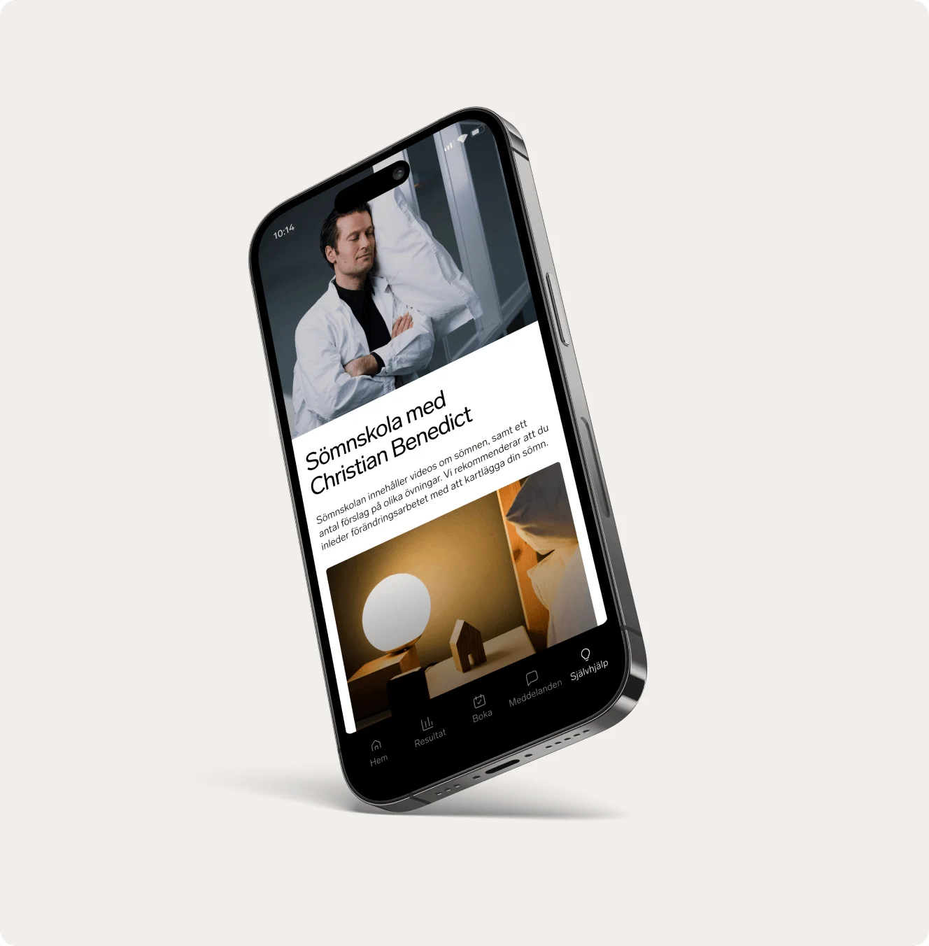 Mobile app showing tailored self-help and health tools accompanying the health examination